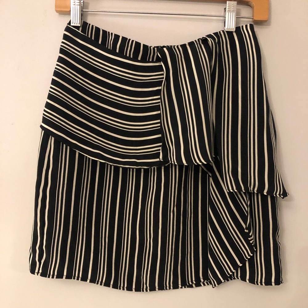 Zara Basic Striped Miniskirt